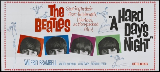 Beatles-A-Hard-Days-Night-Movie-Theater-Banner-1964