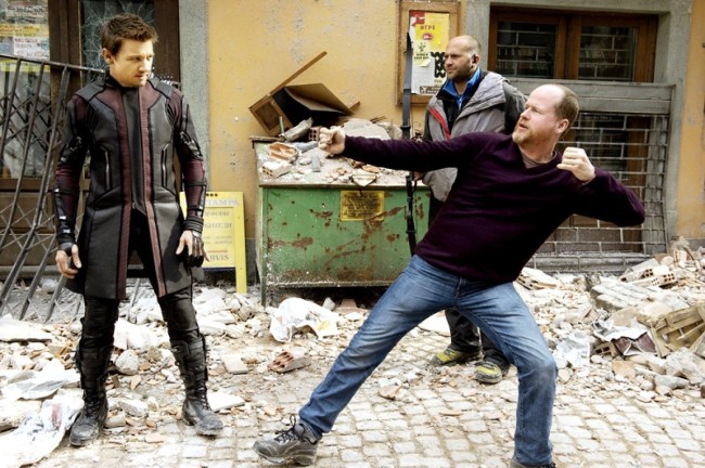 Writer-Director Joss Whedon gives Hawkeye some pointers.