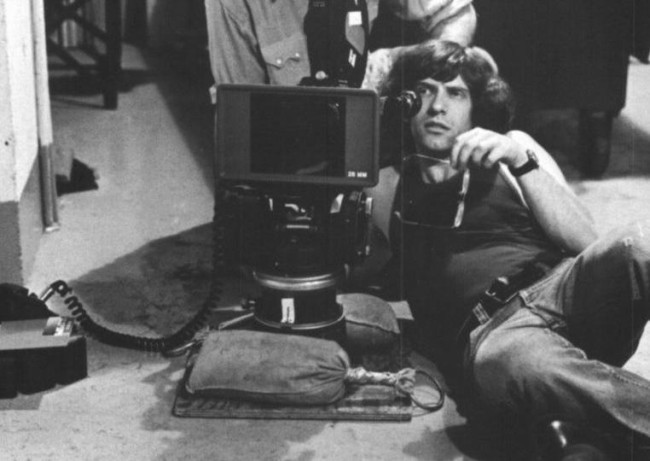 David Cronenberg at work on his first feature film 'Shivers'.