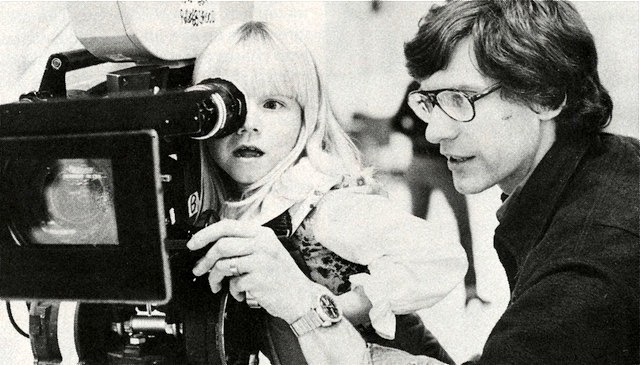 David Cronenberg shares some technique with his young star of 'The Brood'.