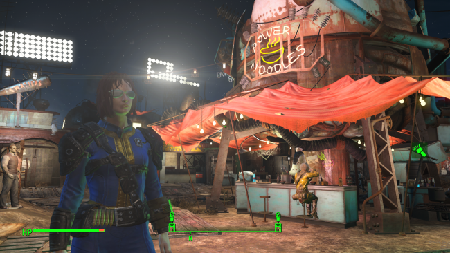Screenshot of my toon, Colebrax, in what used to be Fenway Park but is now known as Diamond CIty.