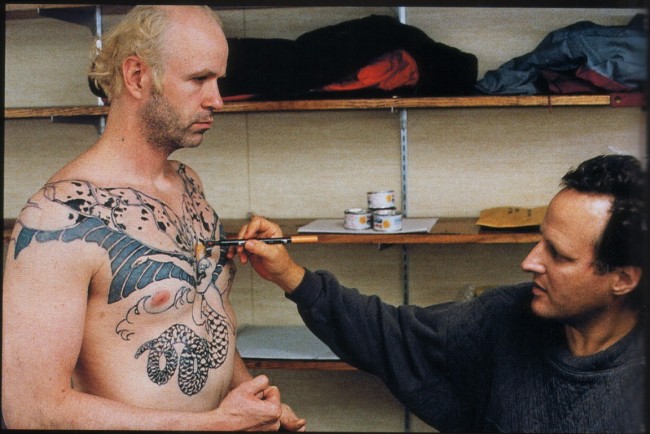 Michael Mann retouches Tom Noonan’s tattoos in Manhunter '86